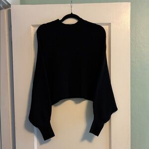 All Saints Black Women's Crew Neck Sweater